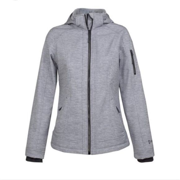 Free Country Aeris II Super Softshell Jacket, Gray, Size Medium - Picture 3 of 15